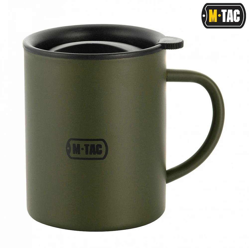 M-Tac thermosbeker 400 ml olijfgroen van staal