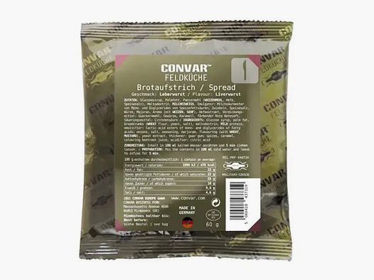 Convar-7 veldkeuken broodbeleg leverworst