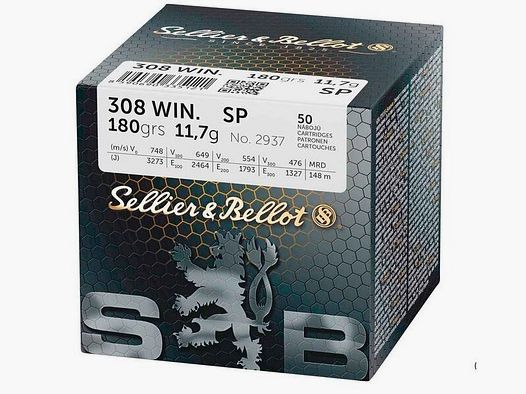 Sellier & Bellot .308 Win. Proiettile a punta cava 11,7g/180gr.