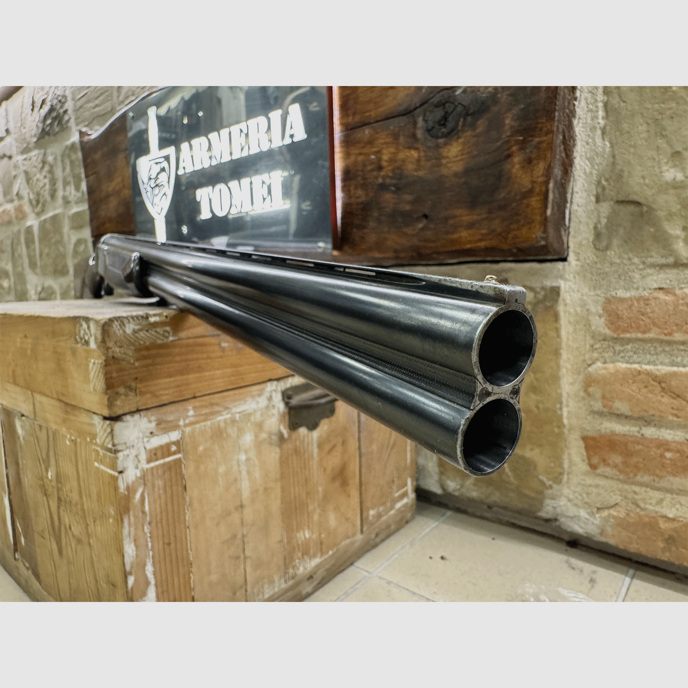 GEBRUIKT – Bockdoppelflinte – BERETTA MOD. S 56 E kal. 12, afbeelding 3 van 6