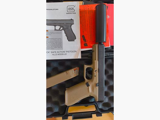 Glock 17 Pak Tan con silenciador Umarex