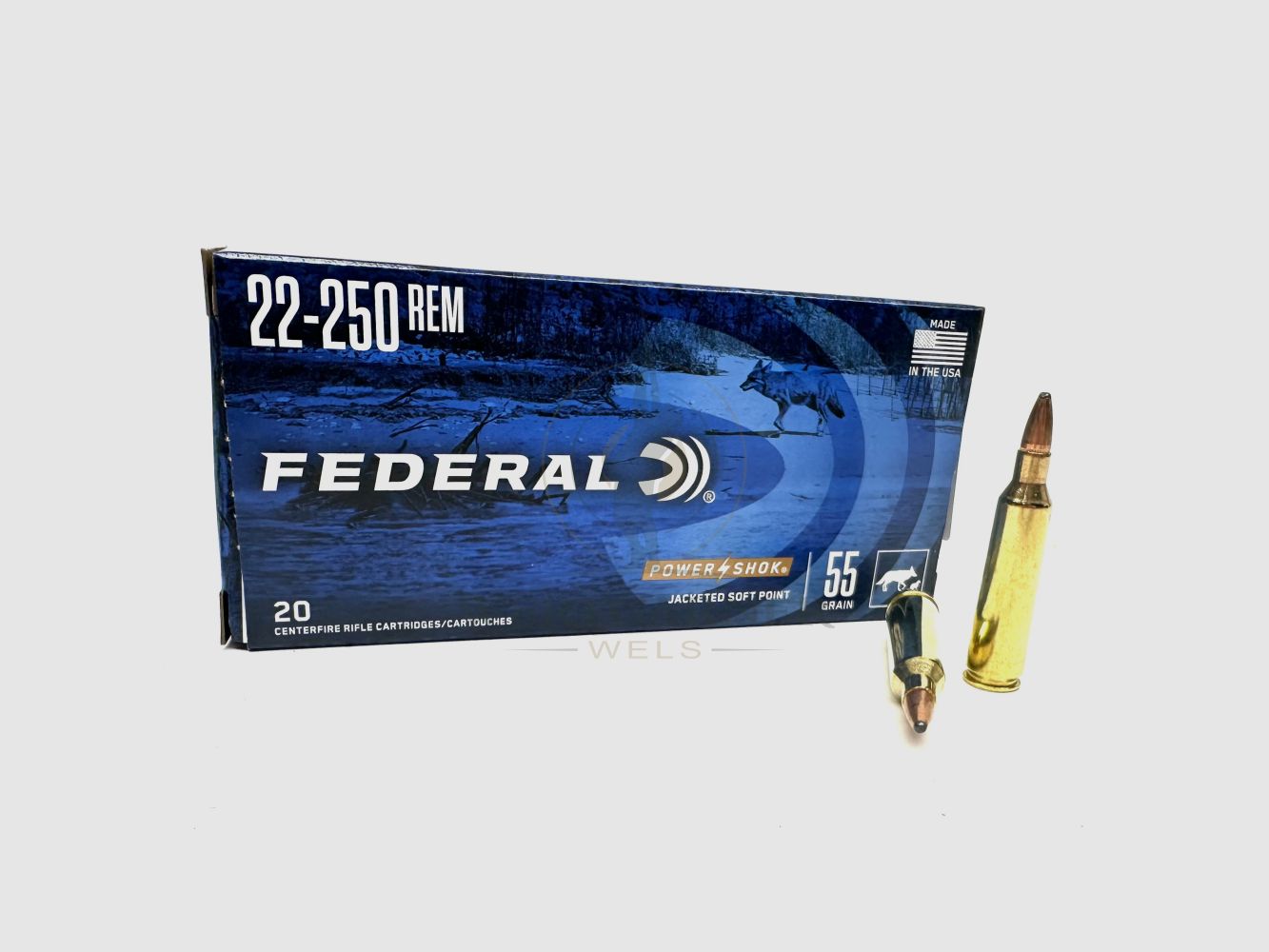 Federal .22-250 Rem. 55gr Soft Point Power Shok