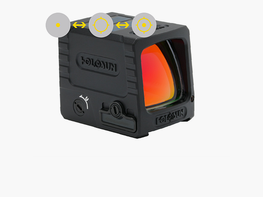 Holosun AEMS-MACRO-GD – AEMS-Macro-red dot sight. Multi-reticle. Goudkleurig