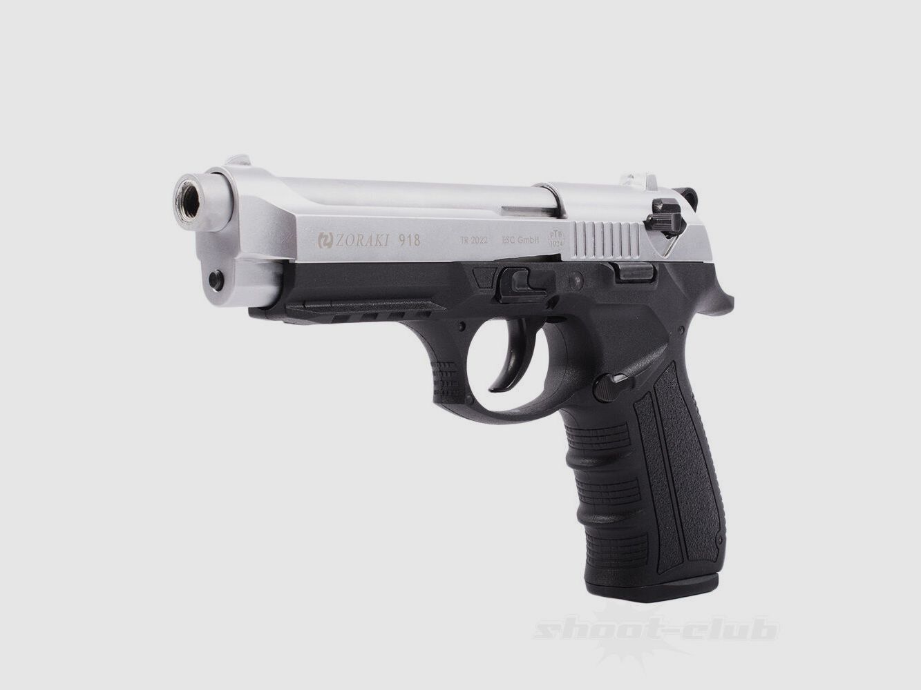 Zoraki 918-P pistolet à blanc chrome mat 9 mm P.A.K.