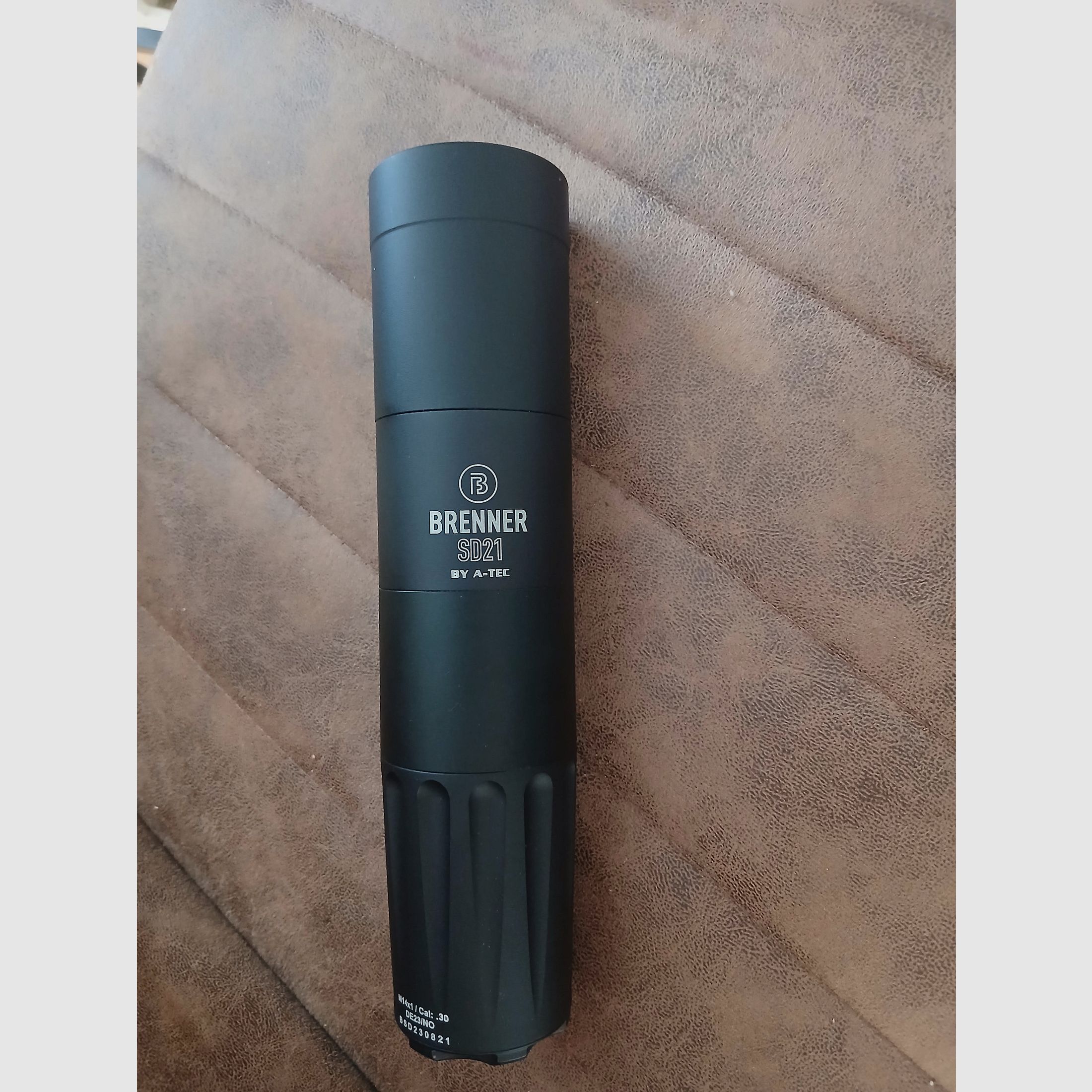 Brenner (by A-TEC) suppressor SD21 over-barrel M14x1 fino a calibro: .30