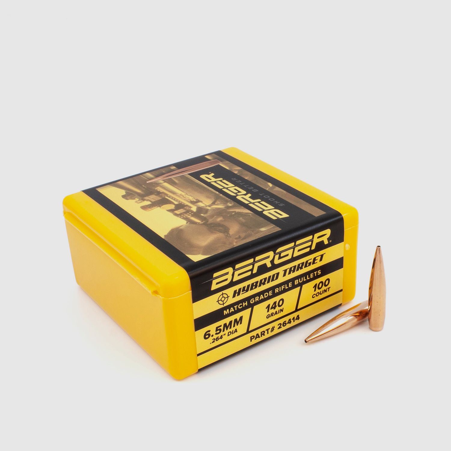 Berger Geschoss 6,5mm/.264 Hybrid Target 140GR 100 Stück