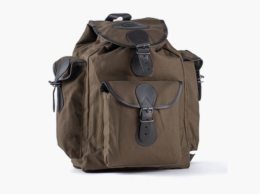 KLEINER CANVAS- UND LEDERRUCKSACK 20L