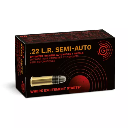 Munitions Geco .22LR SEMI-AUTO ; 2,60 g/40 gr, image 1 sur 3