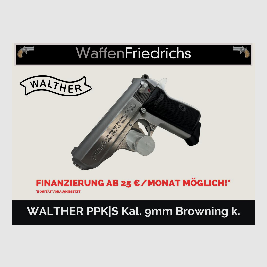 WALTHER PPK | S Stainless - Weapons Friedrichs