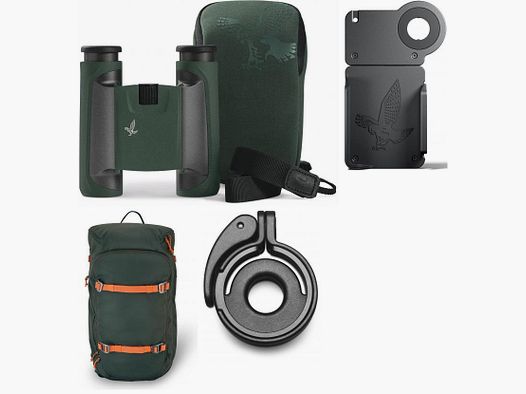 SWAROVSKI OPTIK Swarovski CL Pocket 10x25 Grün + Wild Nature Expertenpaket Wandern