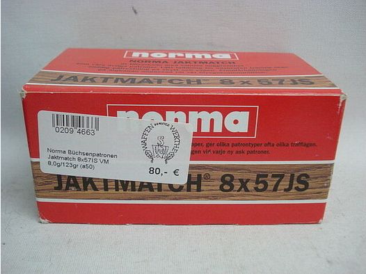 Norma Jaktmatch 8x57IS VM 8,0g/123gr (a50)