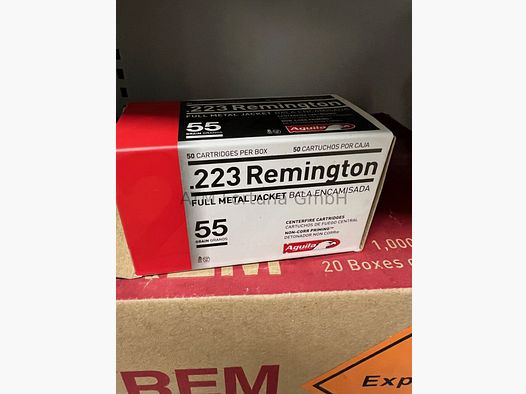 Aquila 1000 pieces Standard .223 Rem FMJ 55 grs rifle cartridges