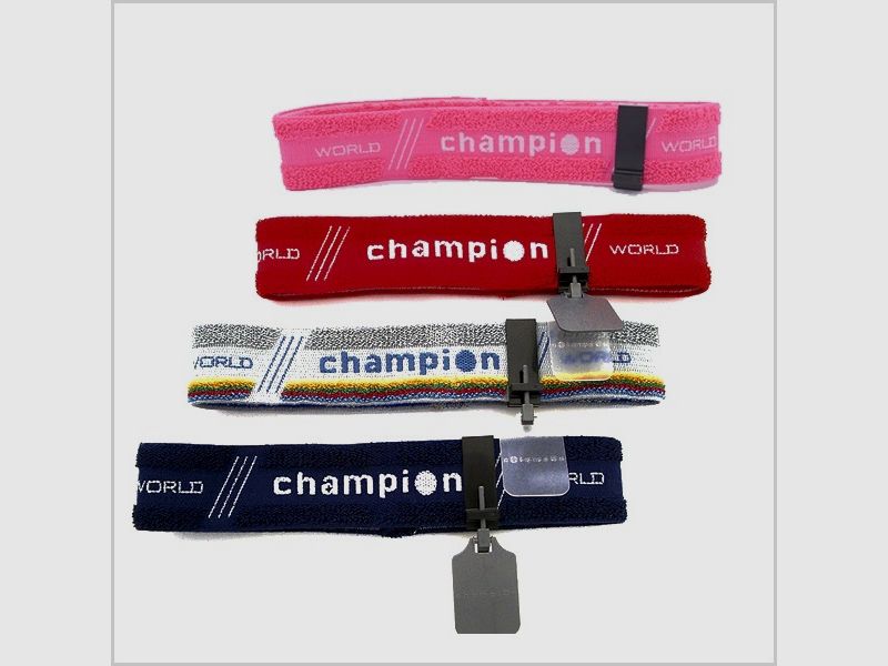 Champion fascia per la testa Velcro blu 1 clip berretto da tiro/fascia per la testa