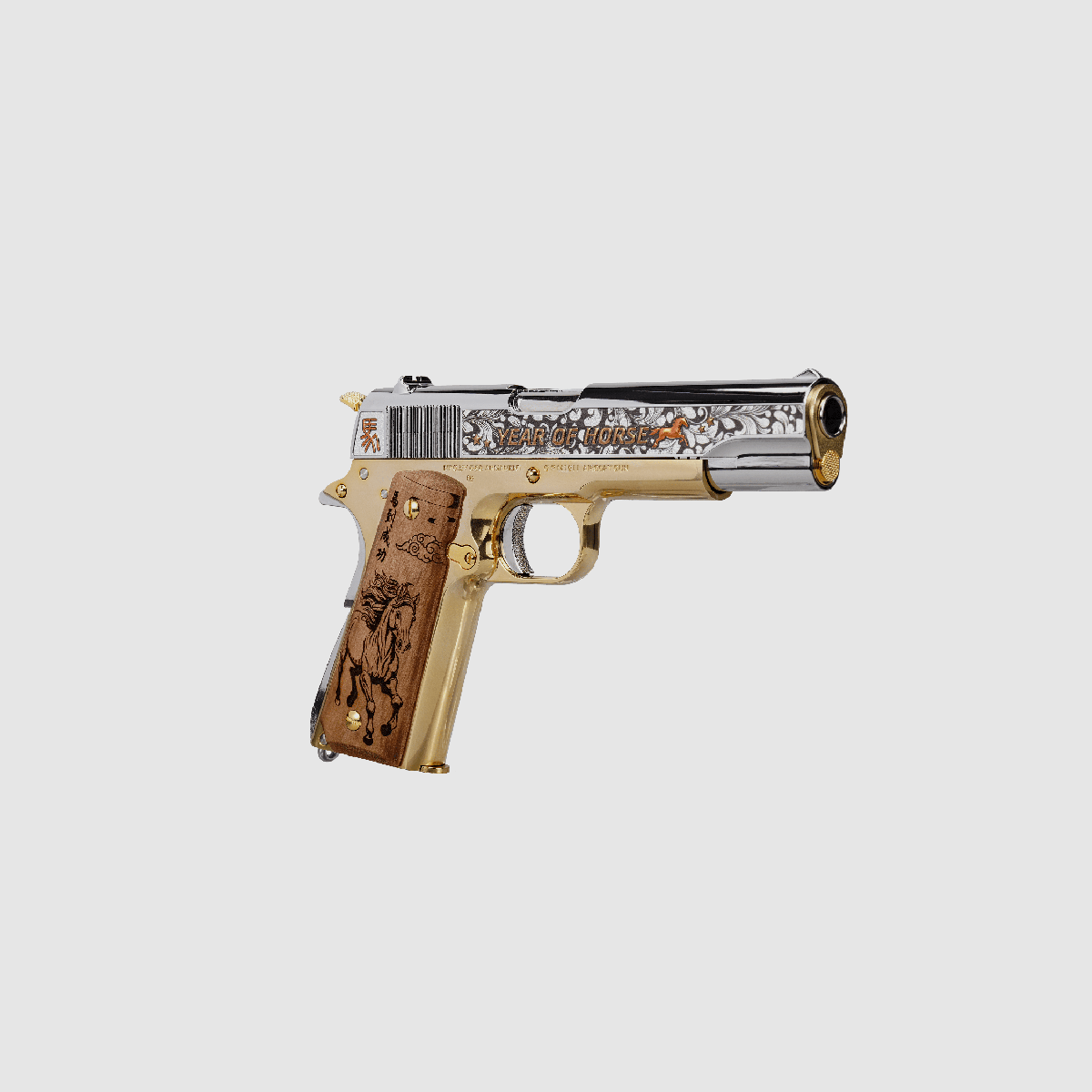 GPM1911 40th Anniversary Warhorse Edition Gas Blow Back Pistol – Gold / Silver -F- | G&G, image 9 of 11