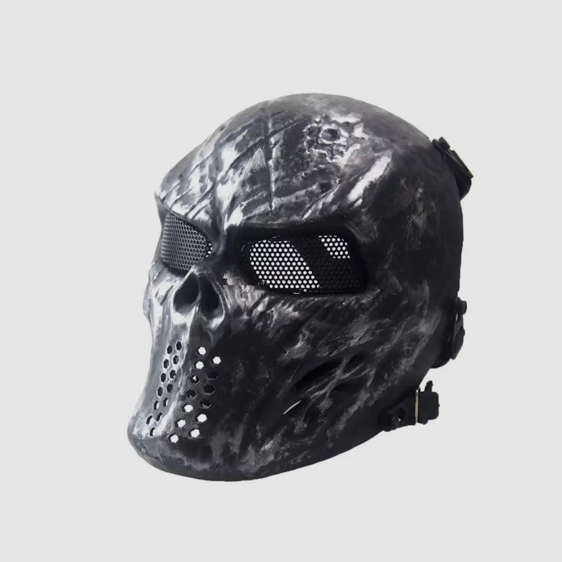 Schädelmaske mit Stahlgitter (vorsicht, Beschreibung lesen!) (S)