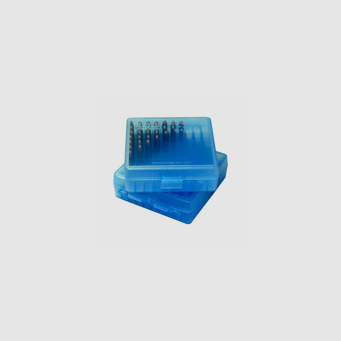 MTM Patronenbox mit Klappdeckel blau .22lr 100 Patronen