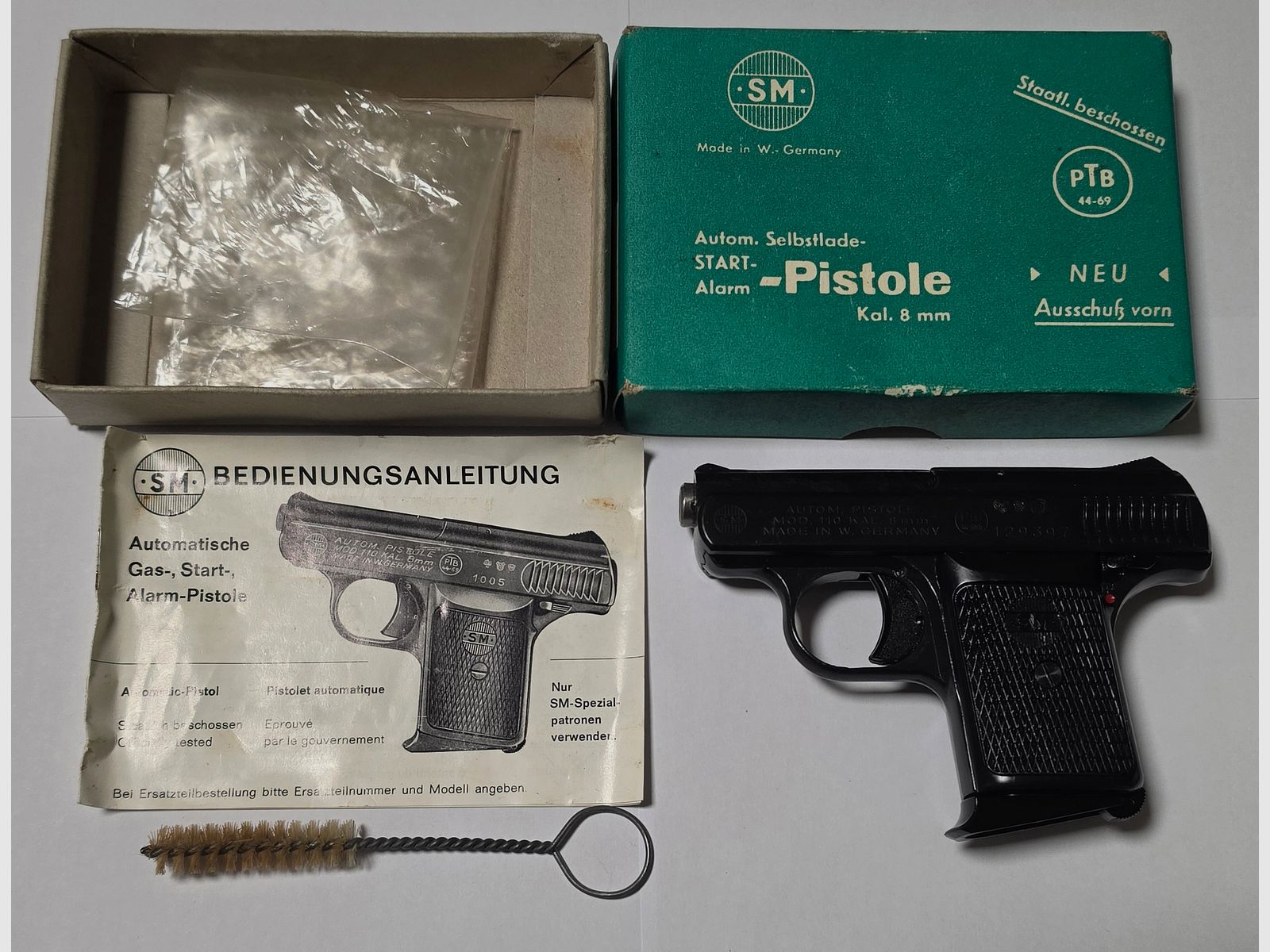 Selten SM MOD 110 PTB 44-69b pistola de bolsillo 8mm K de fogueo, imagen 1 de 3