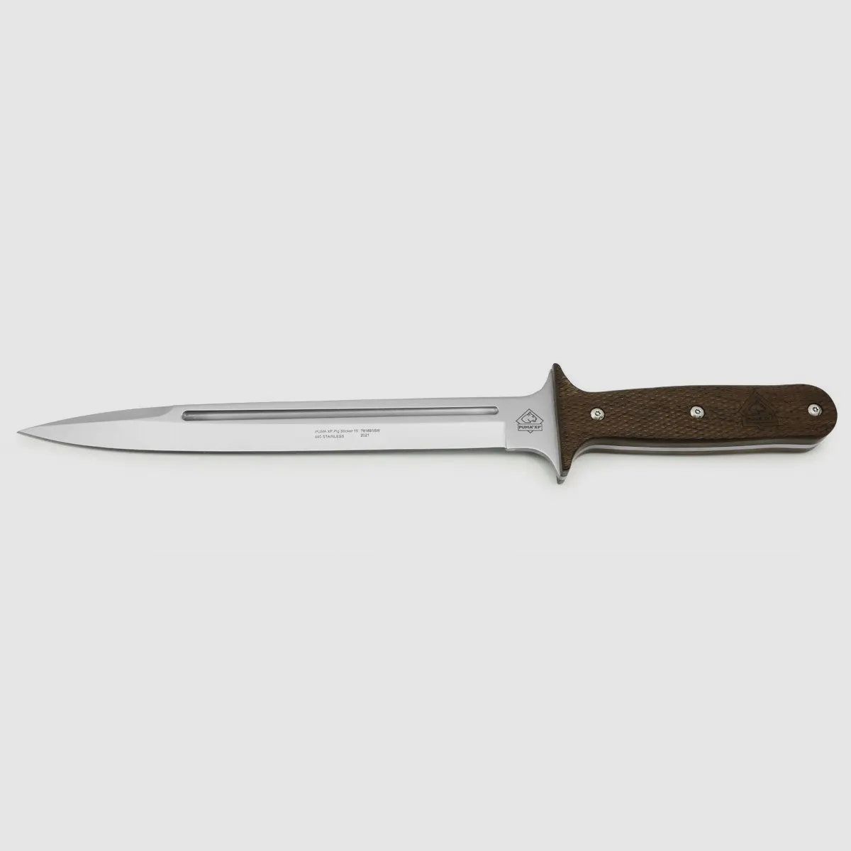 Puma XP cuchillo para jabalí 15, cuchillo de captura, pakkawood con piel de pez