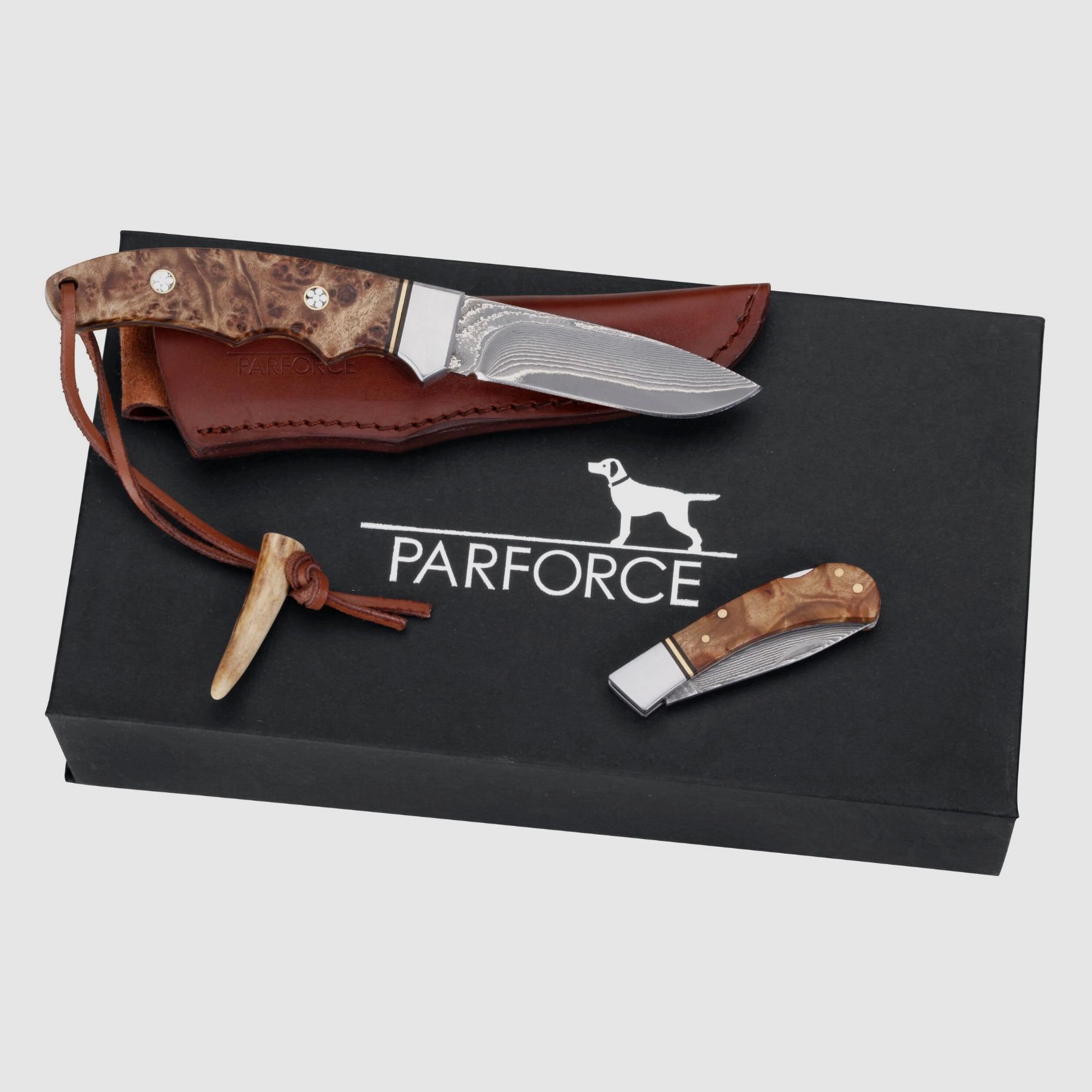 Parforce 188293 Messer Set Damast Wurzelholz