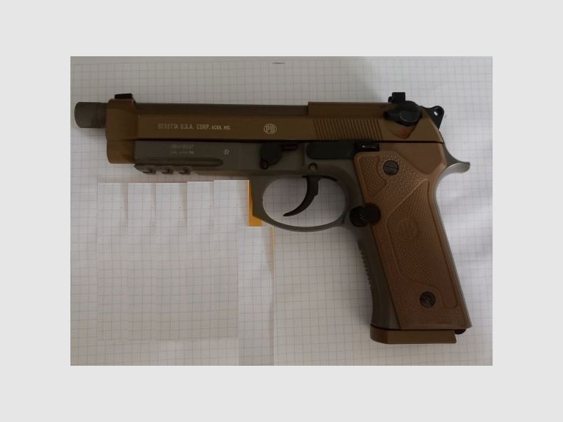 Komplettset Beretta M9 A3 FDE Softair-Co2-Pistole Kaliber 6 mm BB Blowback