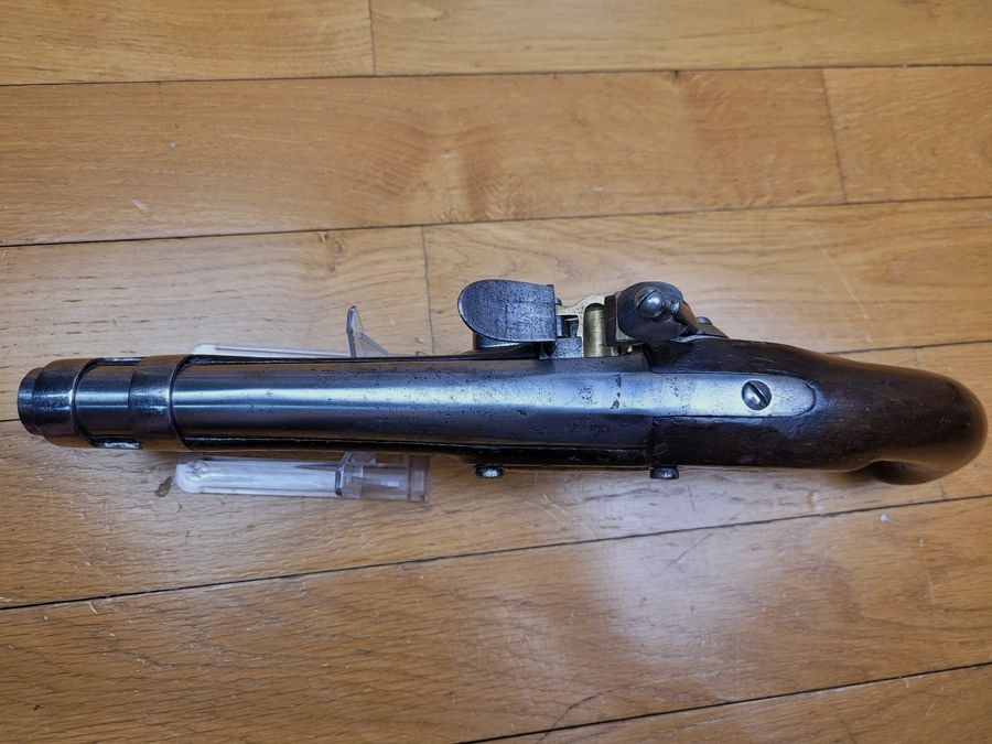 Halb-Stock-Pistole – Revolutionäre Herstellung Clemanson (Paris?) – Ca. 1792-1799 – seltene Homogenität – guter Zustand, Bild 13 von 22
