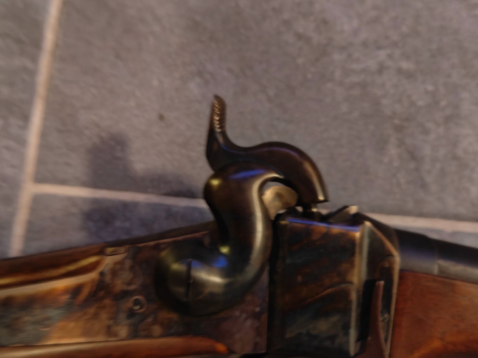 Perkussionsgewehr Kal.45/70 Perk. Länge: ca. 118cm Lauflänge: ca. 74,5cm,