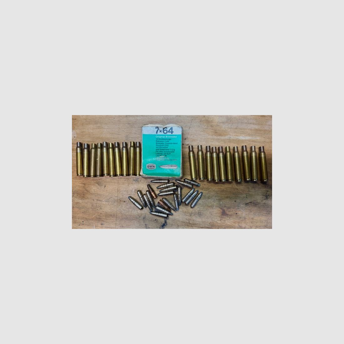 20 delaborierte DWM RWS Patronen 7x64