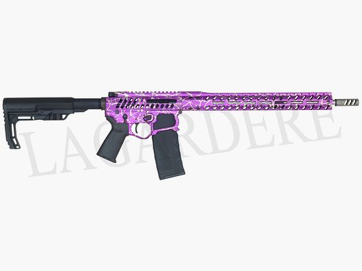 F-1 FIREARMS BDRX-15 GEWEHR LILA-SILBER SPLASH (SELBSTLADEFLINTE)