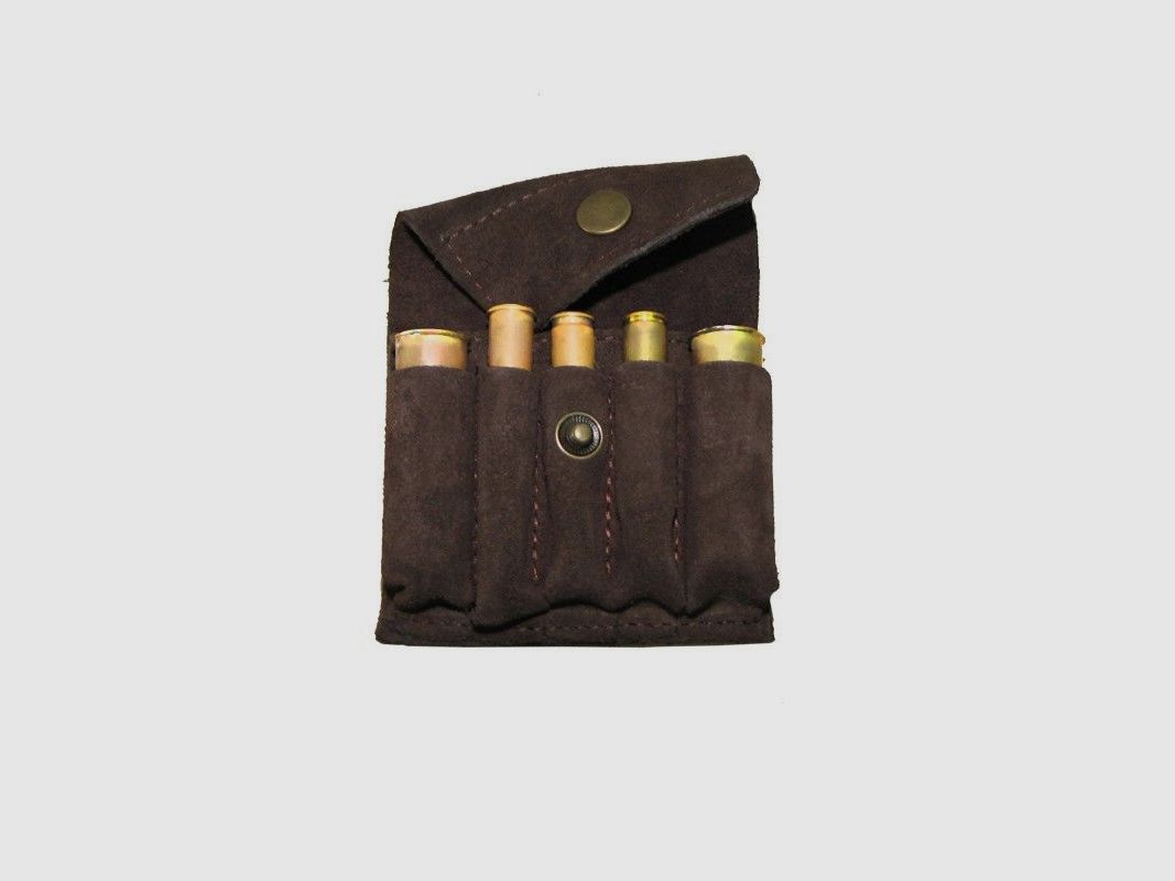 Etui aus Wildleder - 2x Patronen und 3x Geschosse