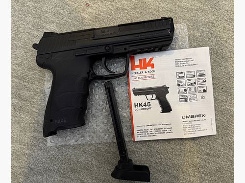 Umarex Heckler & Koch HK45 mit Metallschlitten und starkem CO2 NBB (NonBlowBack) System