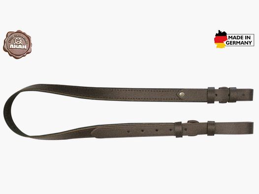 Rifle sling riveted from cowhide leather