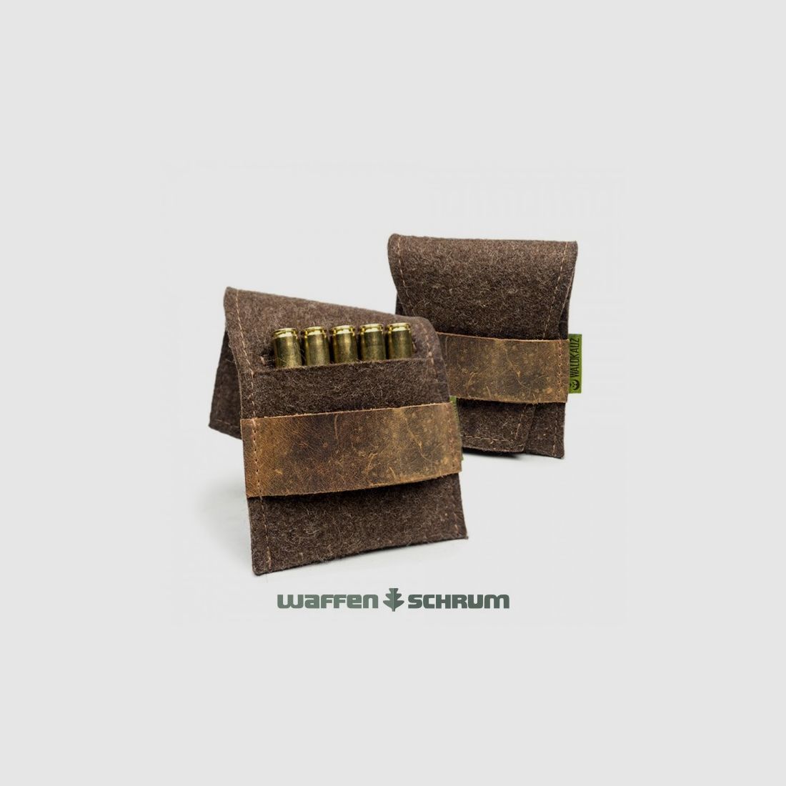 Custodia in feltro Waldkauz ''5er Büchse'' / per 5 cartucce a pallini