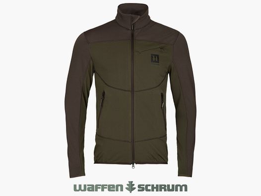 Chaqueta de forro polar Härkila Olaf verde sauce/marrón sombra