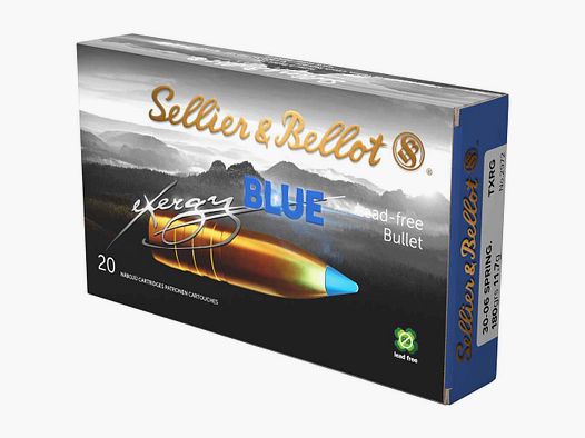 Sellier & Bellot .30-06 Sp tipped eXergy blue, 180grs, calibre