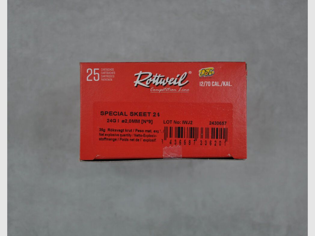Rottweil Special Skeet 24 12/70 2,0mm *1000 disparos*