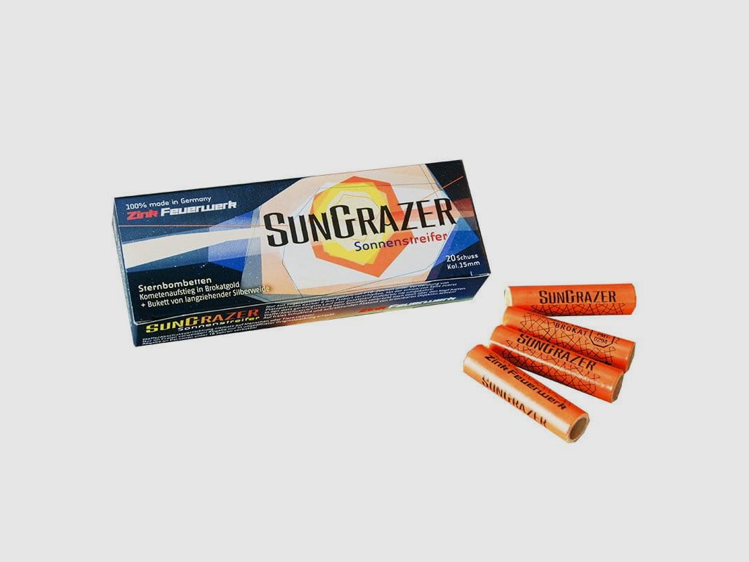 Zink Feuerwerk SUN GRAZER Sternbombetten 20 Stk. 15 mm