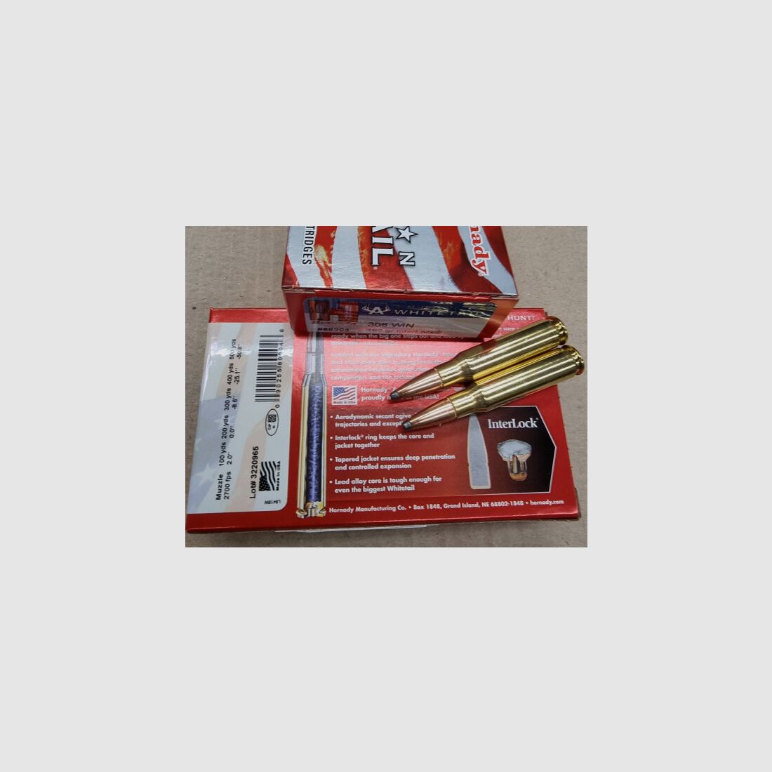 .308Win/165 grs. Hornady American Whitetail InterLock 20 stk. 80904