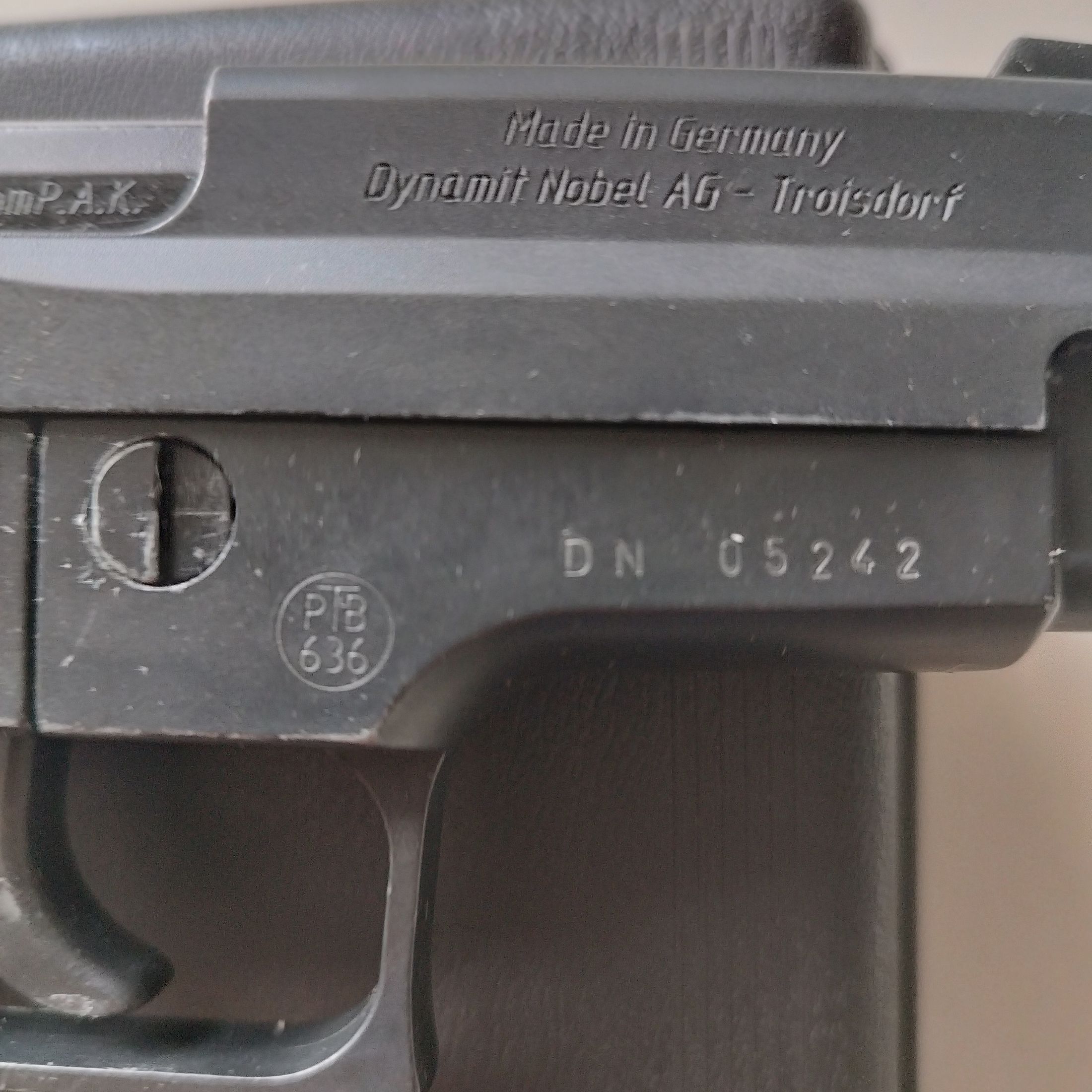 Geco Mod. 225 - 9mm P.A.K. - SRS pistol with box PTB