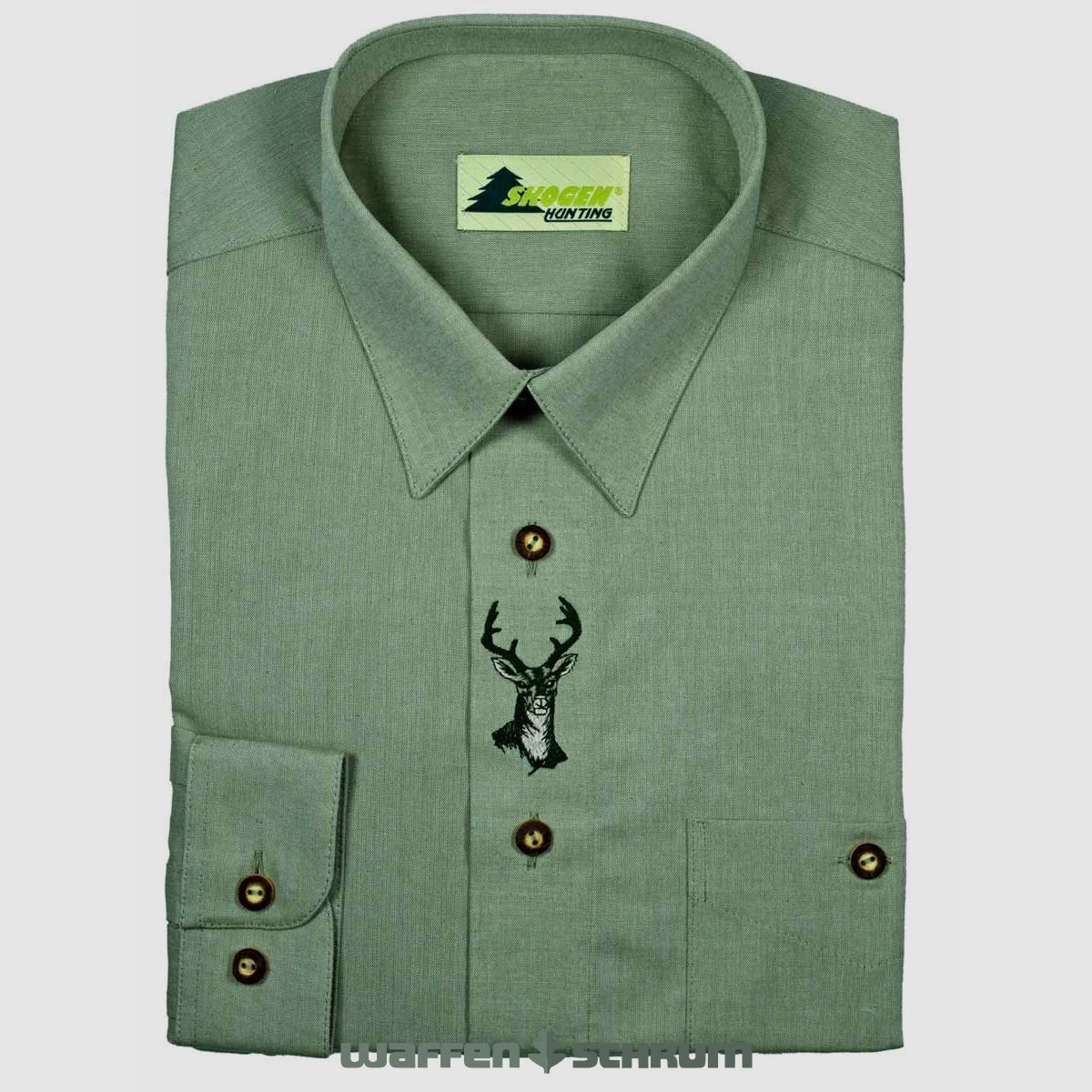 Skogen Hemd Chambray-Stick Hirsch Lind