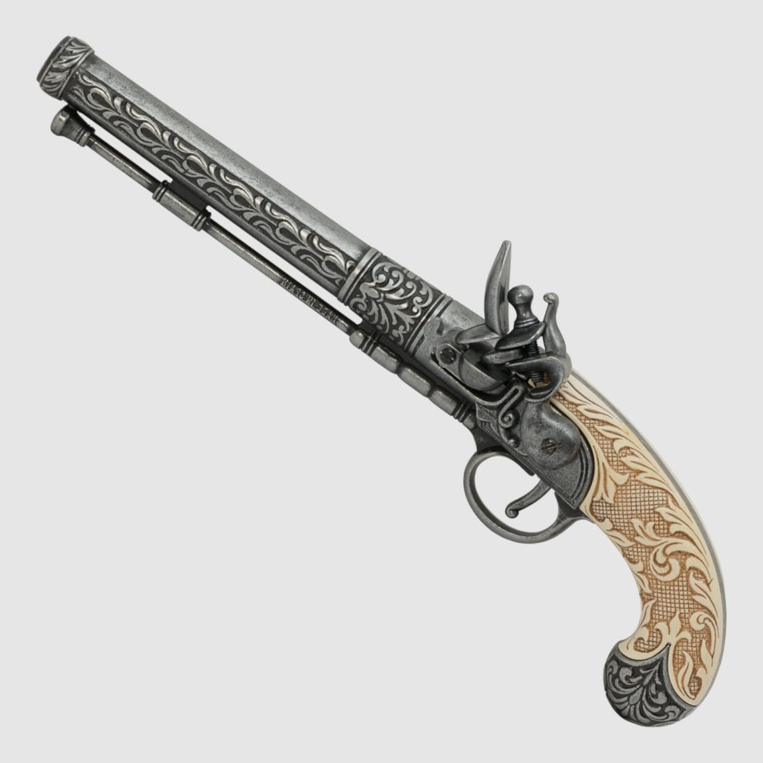 Deko Pistole mit weiem Griff Piratenpistole