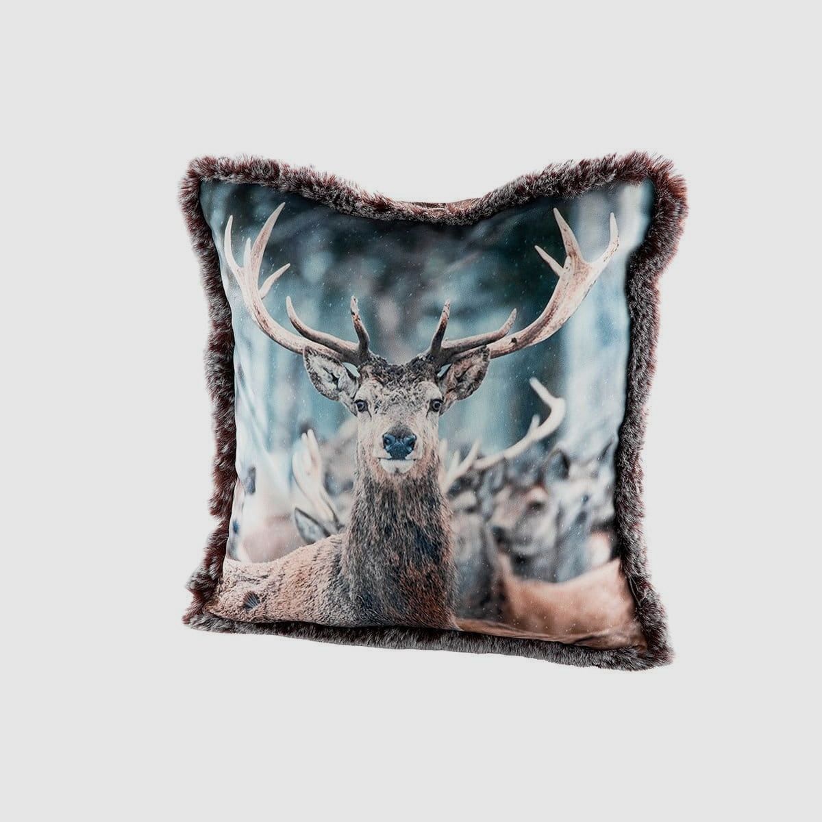 Gilde Stoff Kissen Hirsche Winter