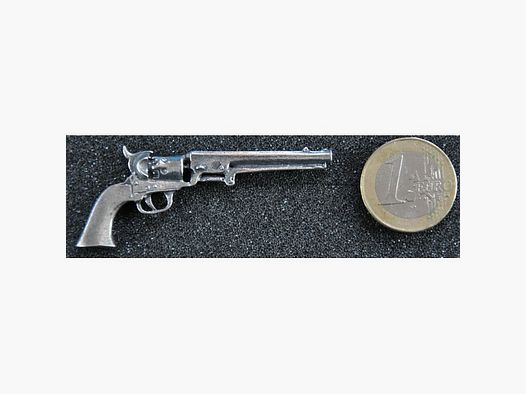 Vorderlader-Revolver Navy-Colt als Metall-Anstecker