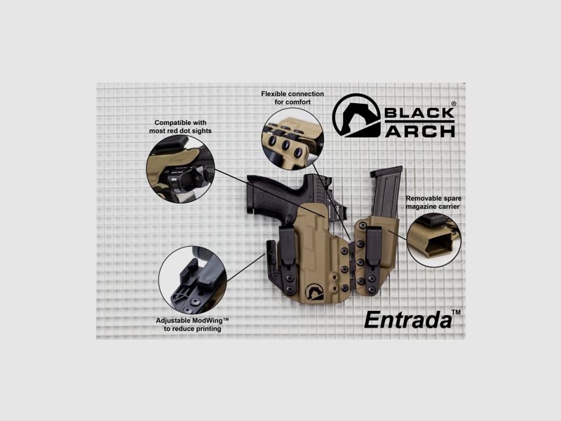 BLACK ARCH HOLSTER - Pistol holster Entrada Flexible Appendix