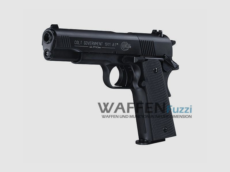 Colt Government 1911 A1 CO2 Pistool 4,5 mm Diabolo, geblauwde