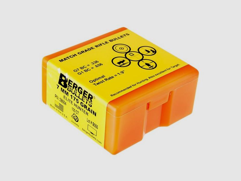 BERGER BULLETS 7MM (0.284″) 175GR HYBRID BOAT TAIL 100/BOX