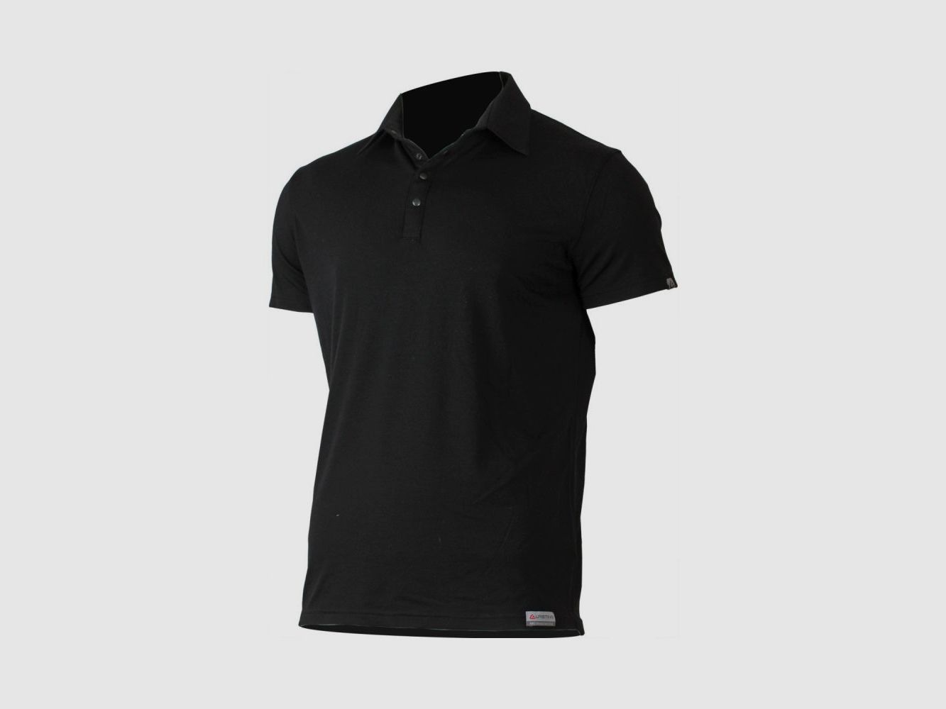 Lasting Merino Herren Poloshirt ELIOT - Black