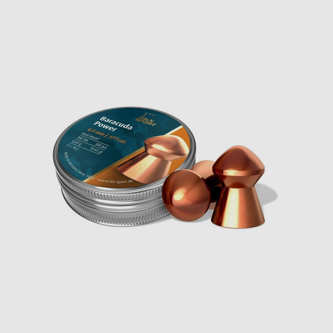 H&N Sport halfpunt - Baracuda Power 4,5 mm (Kogel); 4,5 mm LEP; .177