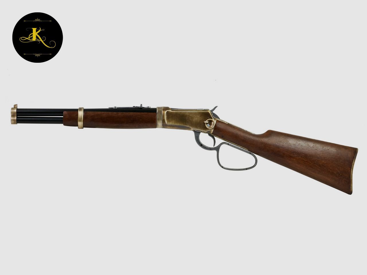 Deko Westerngewehr Kolser Winchester Mod. 92 Carbine USA 1892 realistisches Repetieren mit HĂĽlsenauswurf LĂ¤nge 82 cm messing