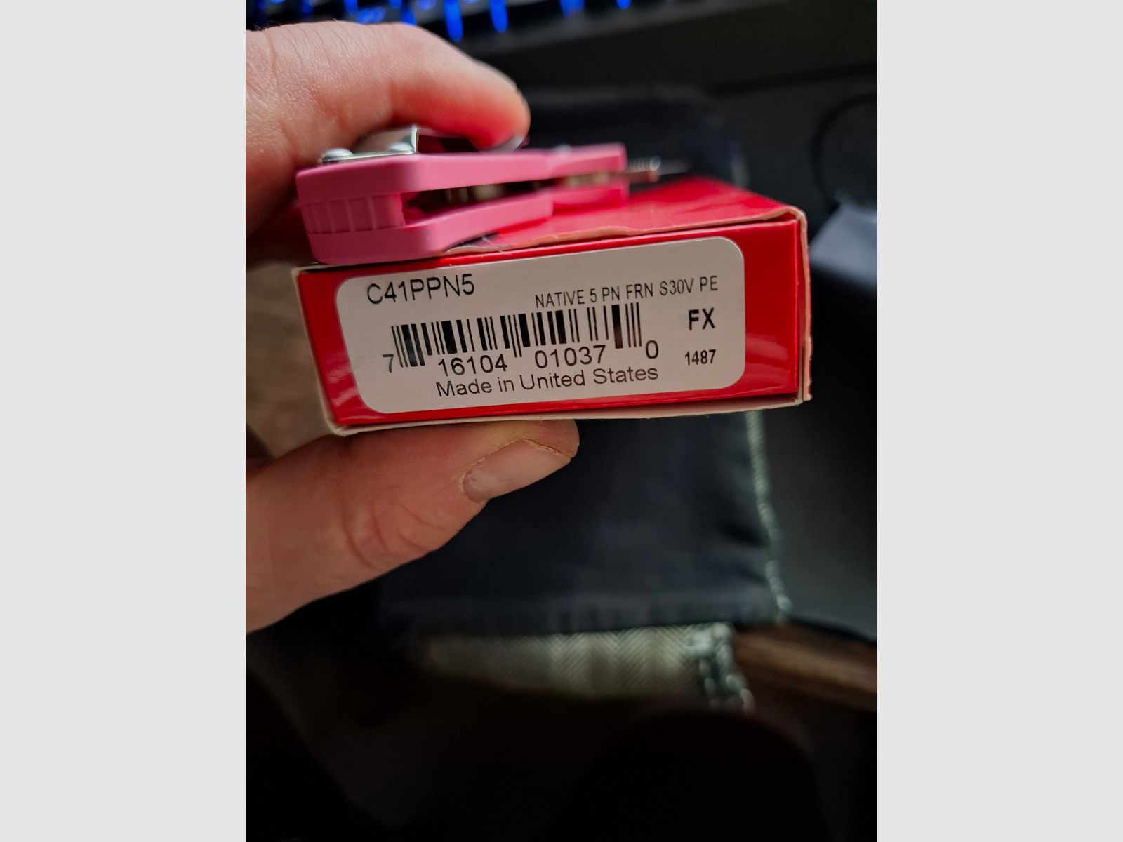 Spyderco Native 5 Pink heals in  Top Zustand günstig abzugeben!