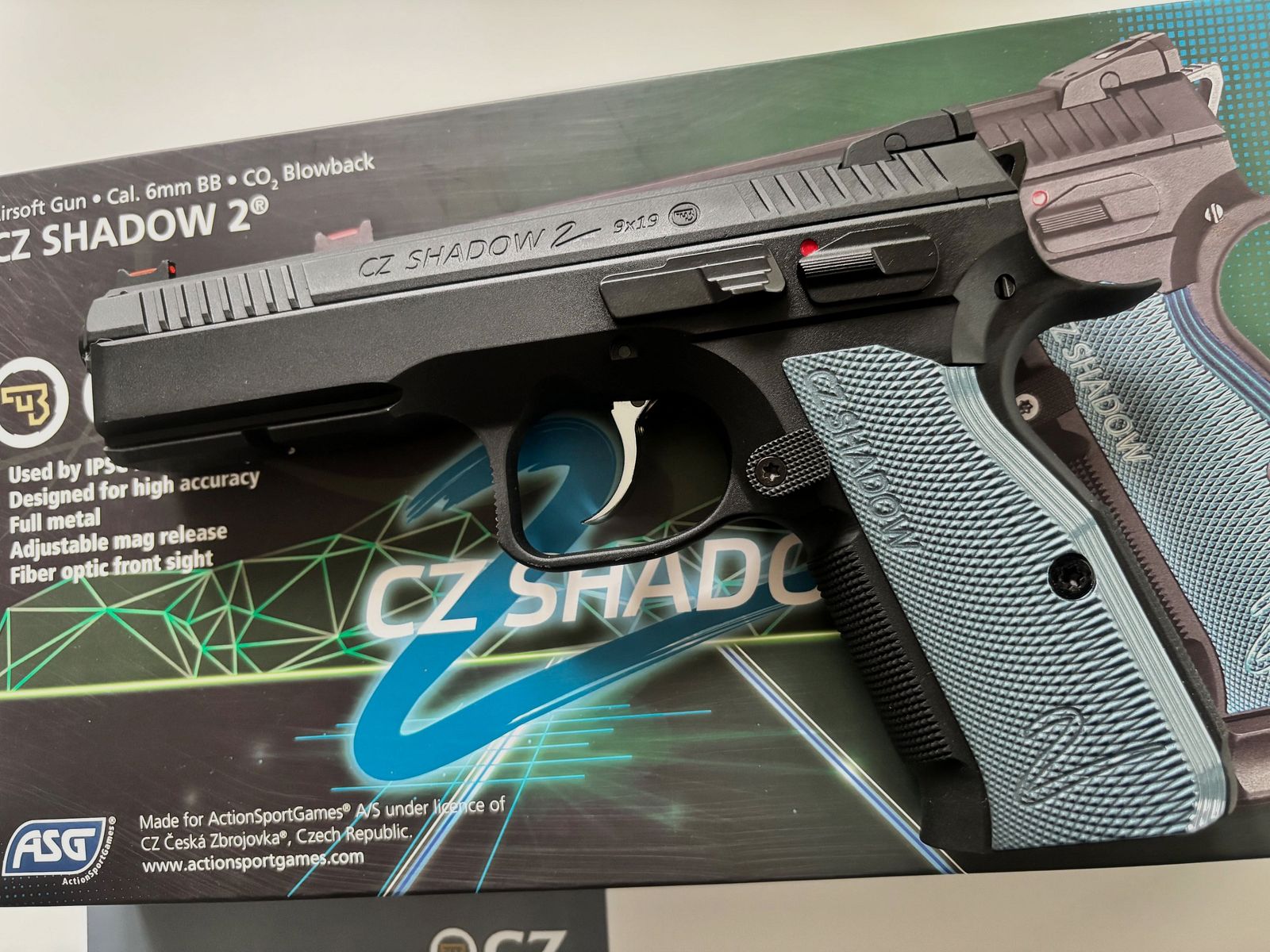 ASG CZ Shadow 2 Airsoft 6mm BB Blowback comme neuf, image 2 sur 4
